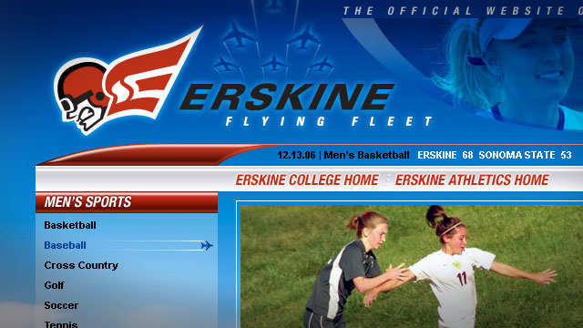 Erskine College Athletics - Website